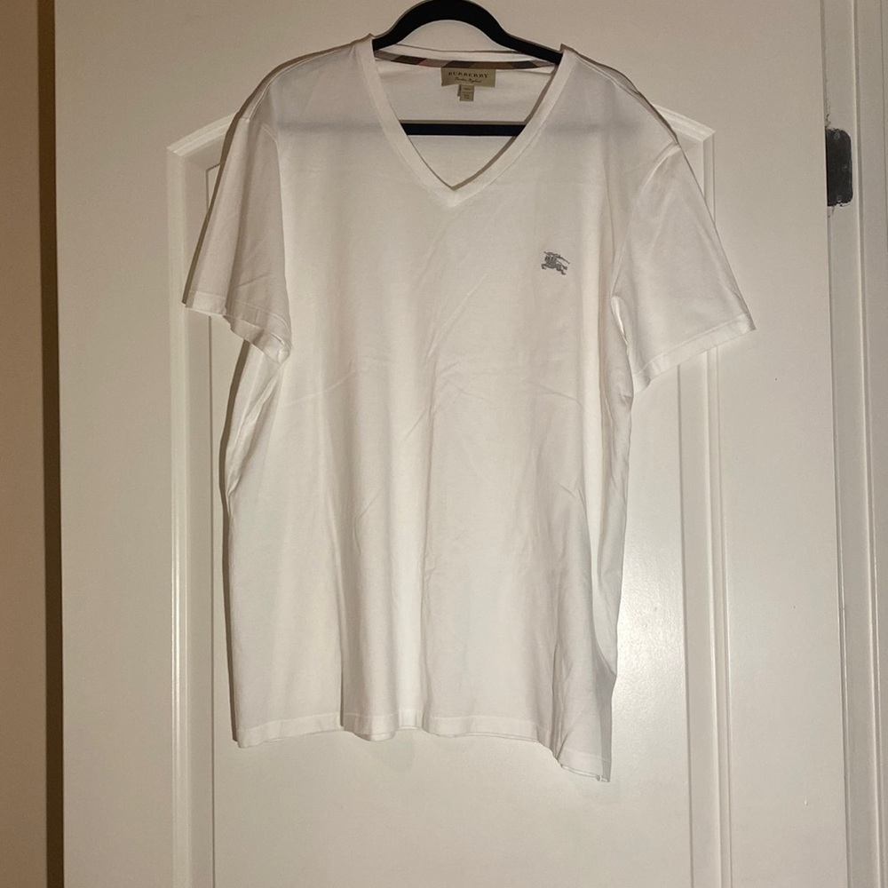 Burberry V-Neck Short-Sleeve Shirt